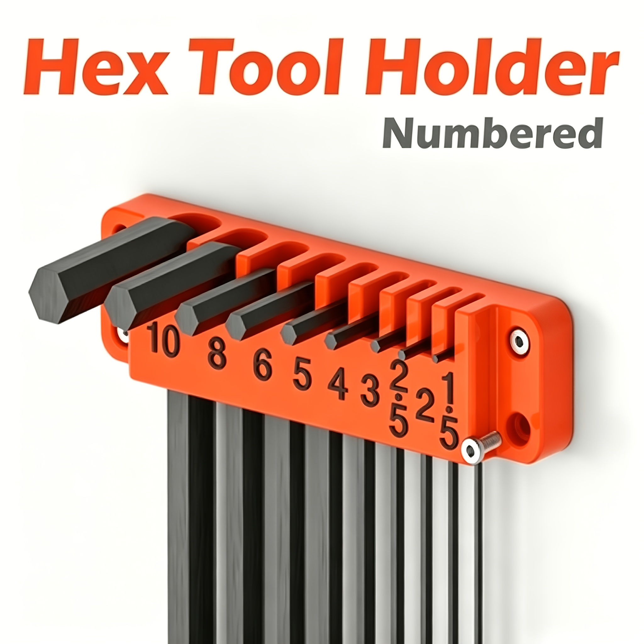 Hand Tools In Workshop - Organizador de Llaves Hexagonales Numeradas en