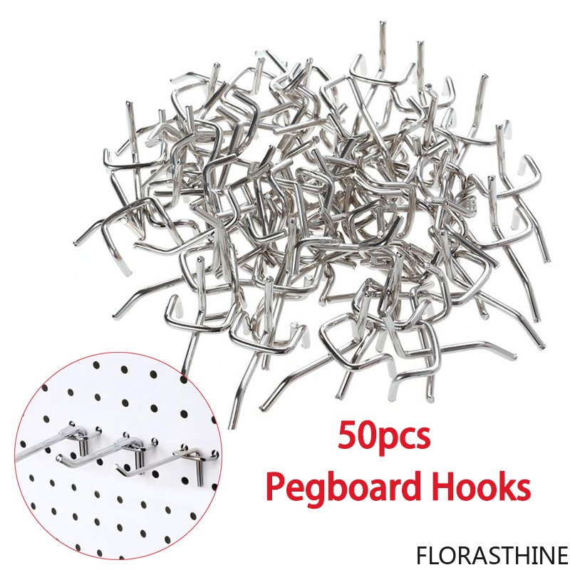 Workshop Tools Board - 50 ganchos para tablero perforado, ganchos