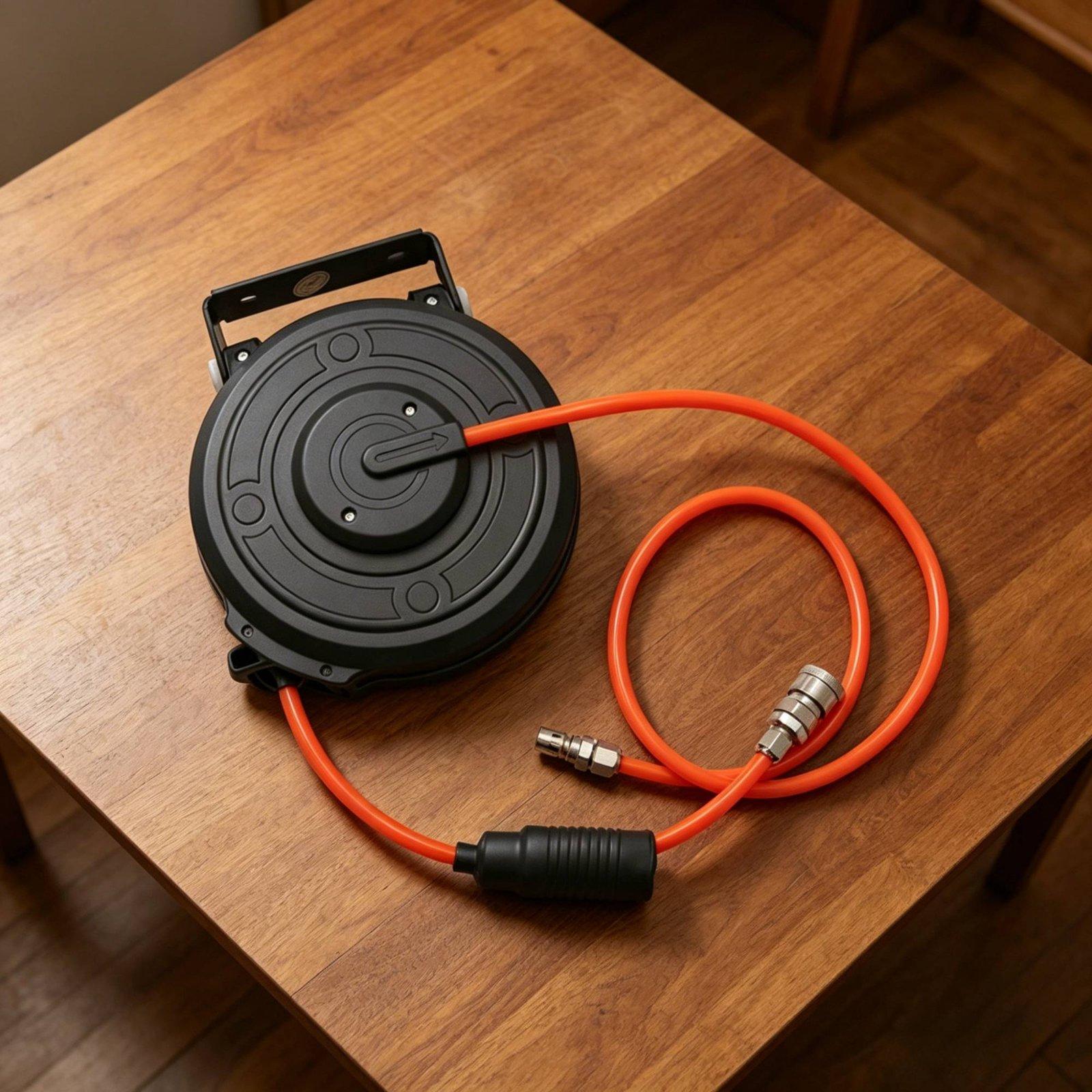 Carrete retráctil para manguer - Workshop With Tools reseña y precio
