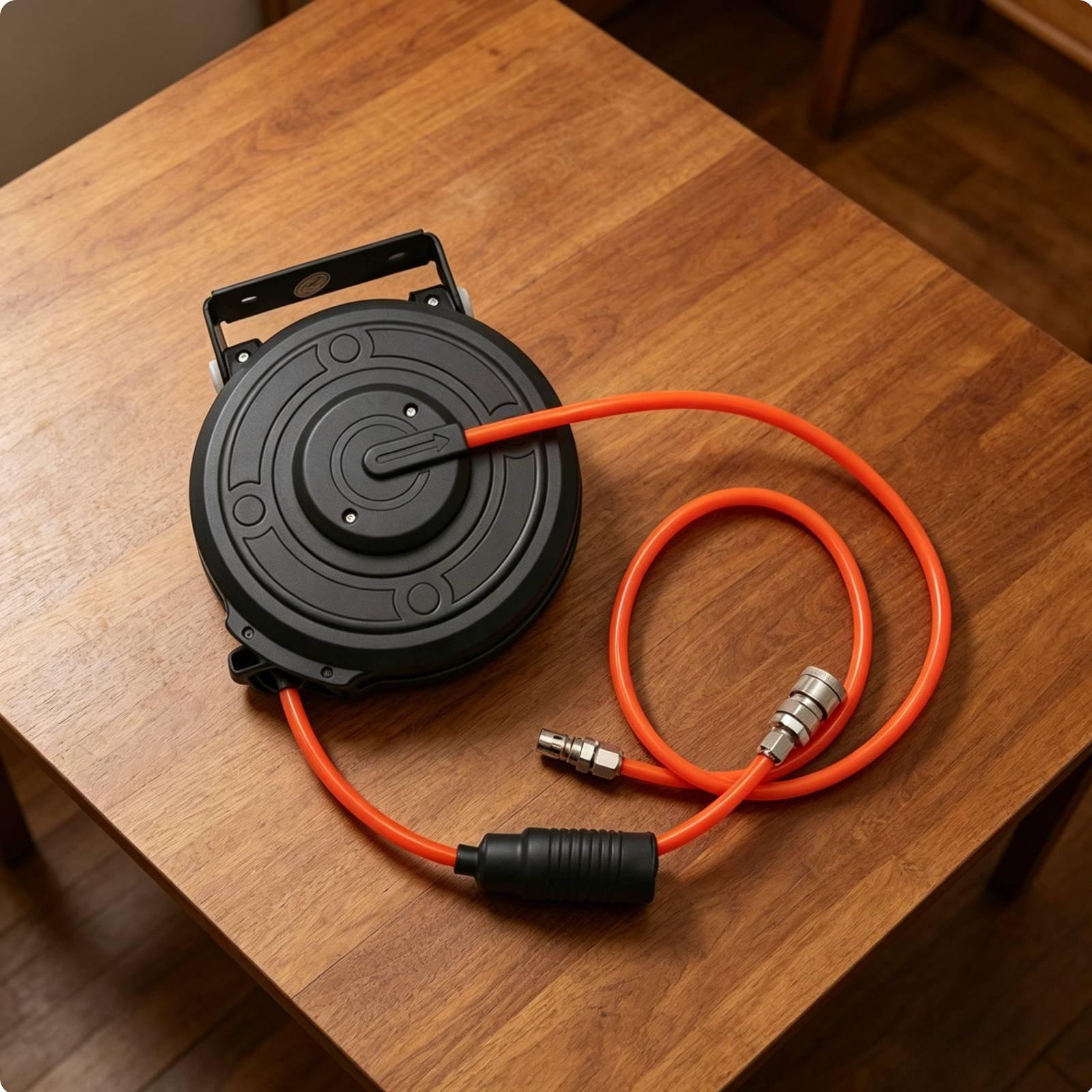 Carrete retráctil para manguer - Workshop With Tools reseña y precio