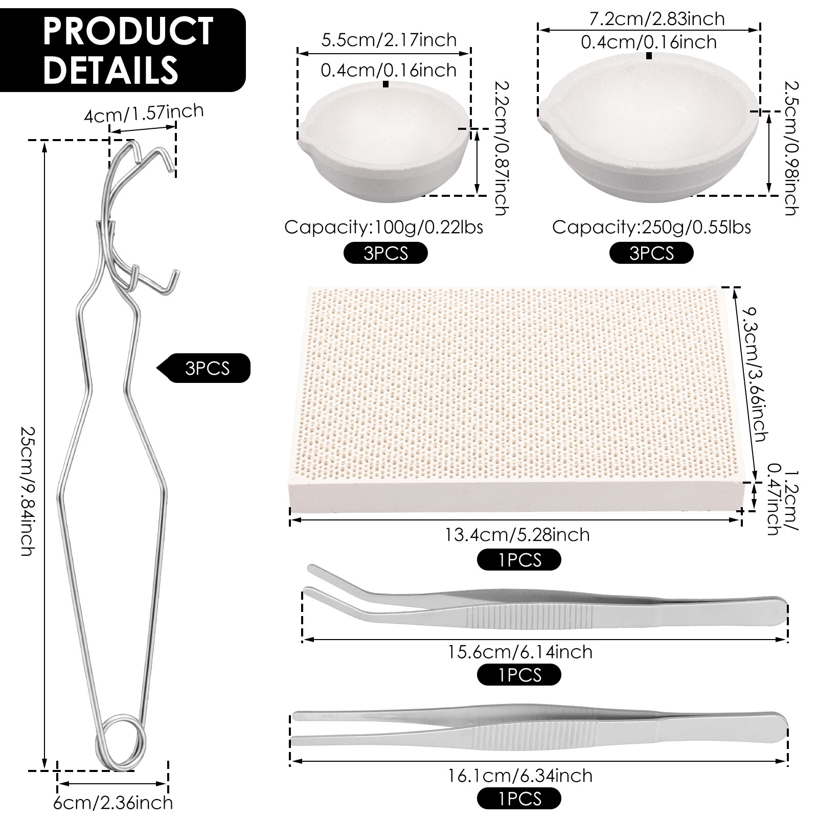 Juego de Crisoles de Alta Pure - Tools Jewelry Making reseña y precio