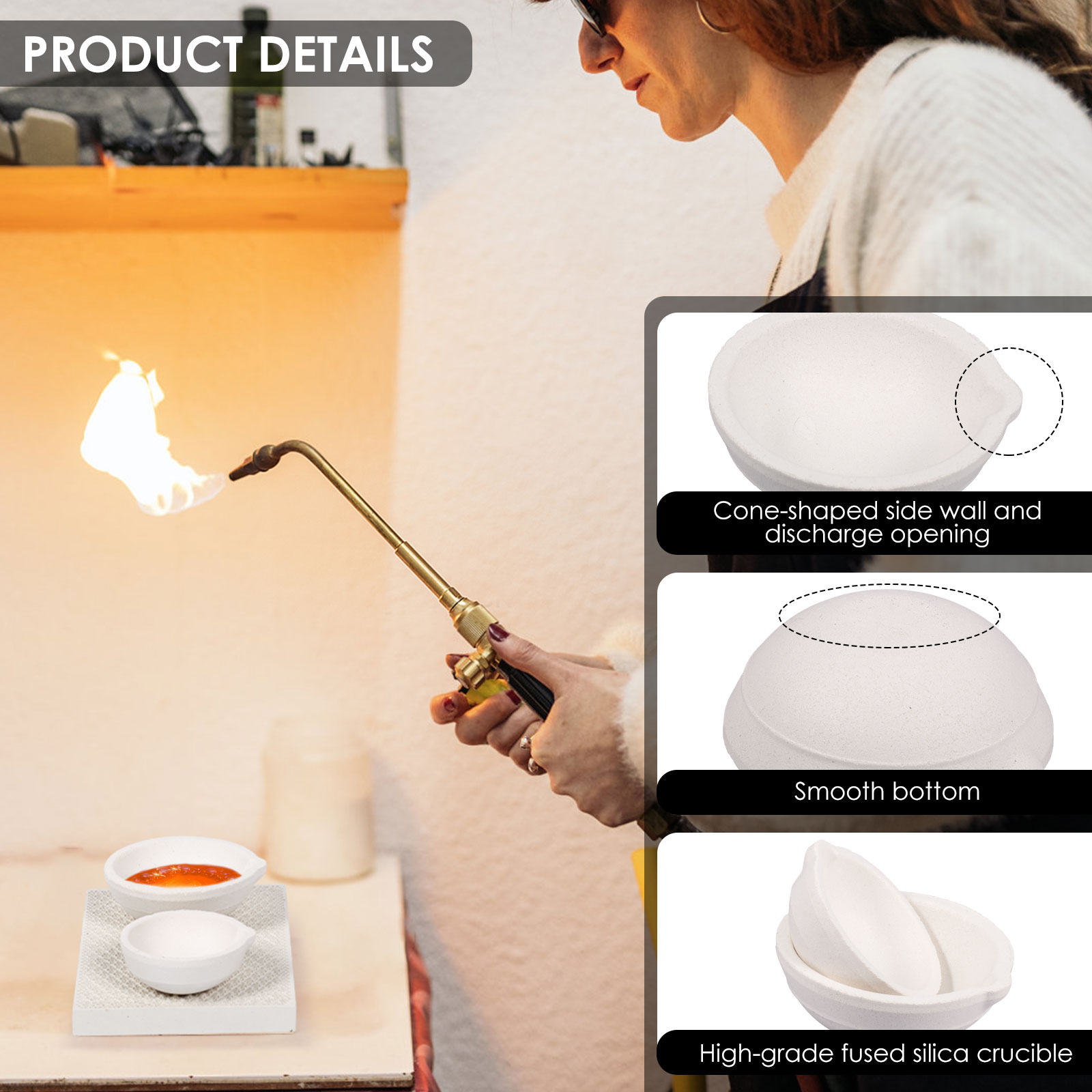 Juego de Crisoles de Alta Pure - Tools Jewelry Making reseña y precio