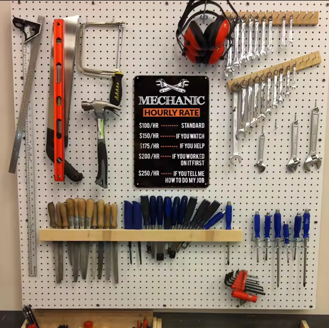 1 pieza, Letrero metálico de h - Workshop Tools Hours reseña y precio